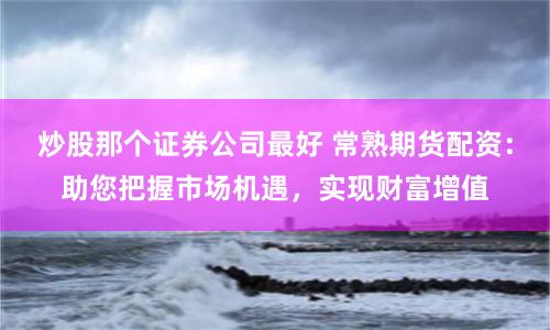 炒股那个证券公司最好 常熟期货配资:助您把握市场机遇,实现财富增值